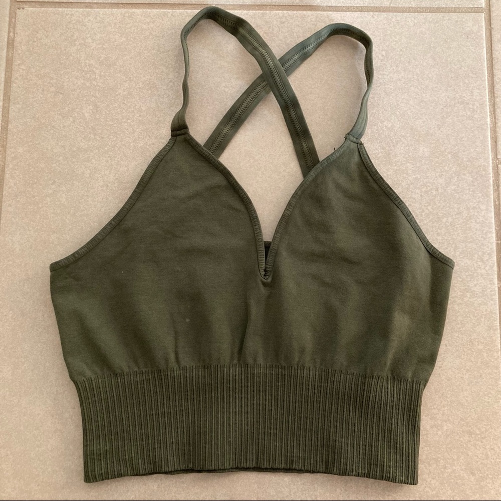 Free People Movement Good Karma Crop in green